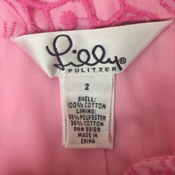 Lilly Pulitzer Floral Eyelet Skirt Scalloped 2 - Picture 3 of 8